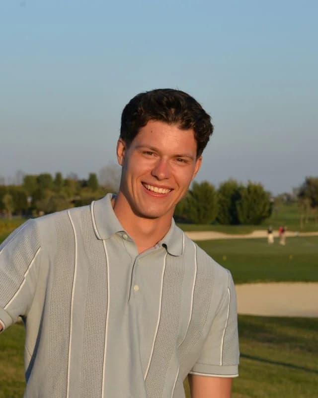Portrait von Linus Fischer, PGA Professional der Alpin Golf Akademie